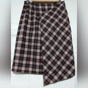 Vintage Checkered Plaid 80s Skirt Knit Size Small